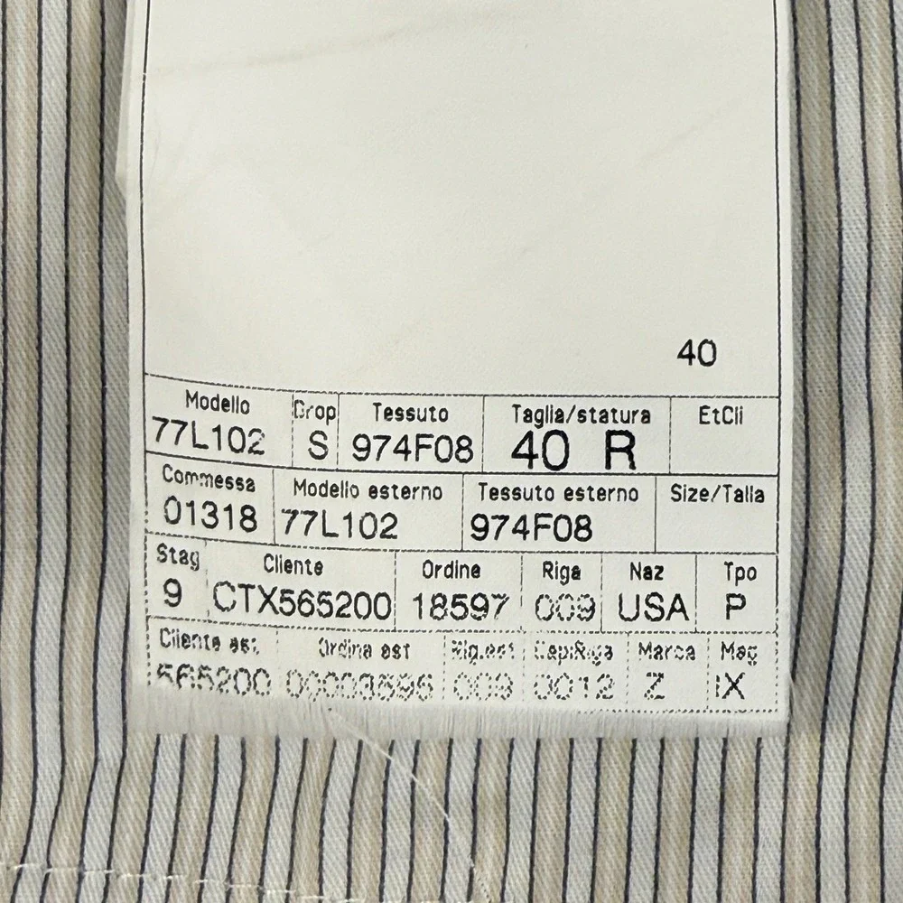 Ermenegildo Zegna Mens 40x30 Tan 100% Linen Pleated Cuffed Dress Pants Italy
